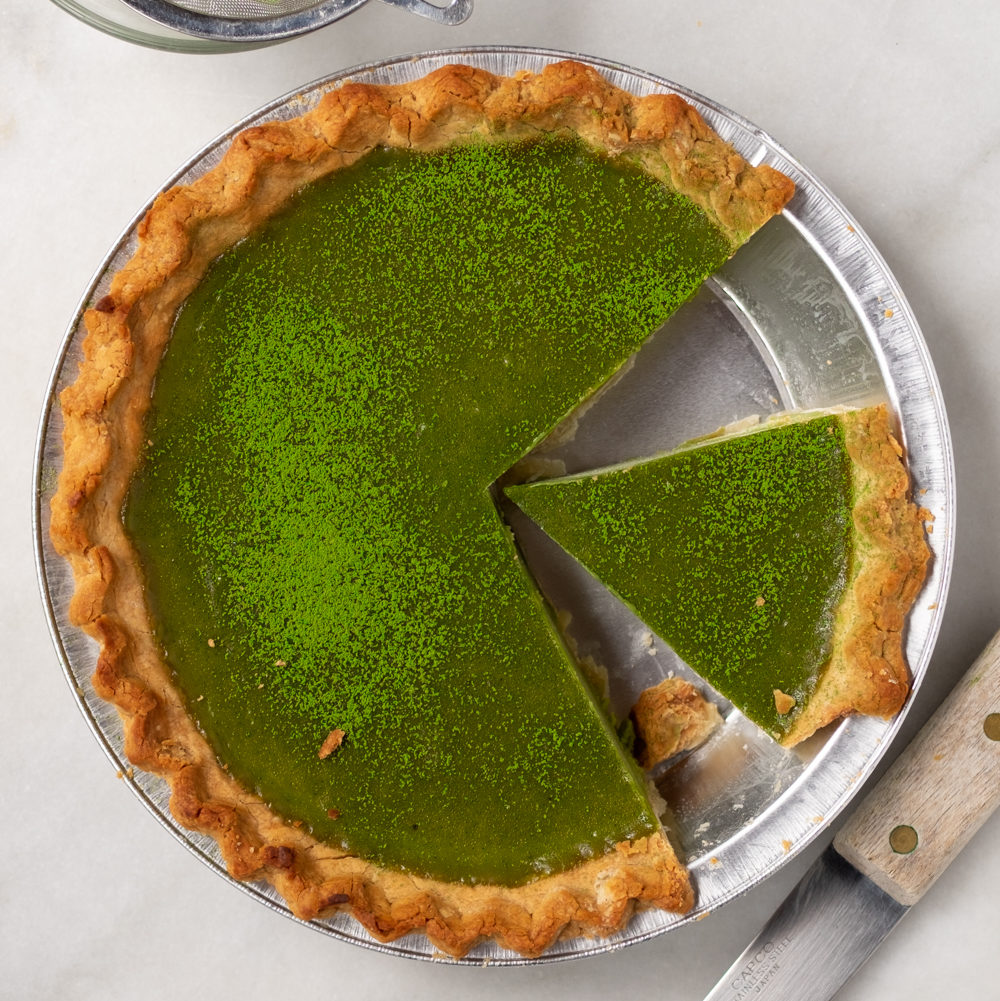 Matcha Custard Pie